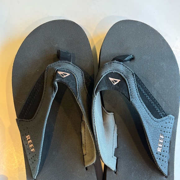 Reef Mens Sz.US 11/ EU 45 Fanning Flip Flop (No Bottle Opener)Black W/Brown NWOT - Picture 5 of 7